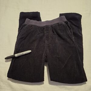 Tea Collection boys size 10 black corduroy pull on pants small defect GUC